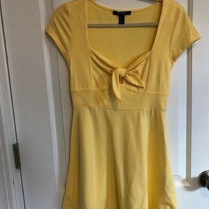 Forever21 Yellow Short Sleeve Babydoll Dress
